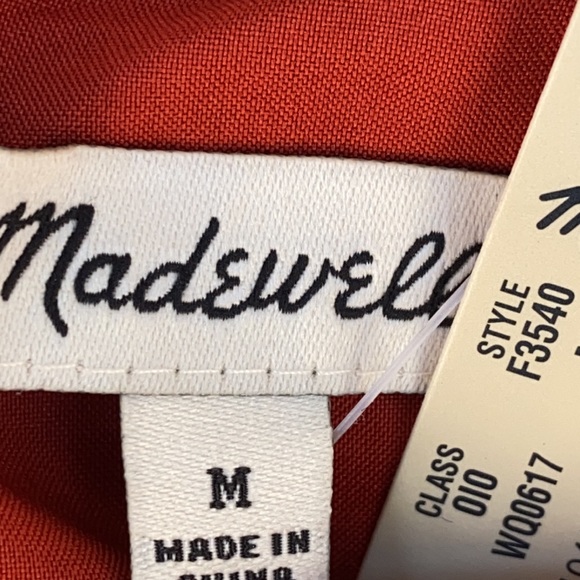 NWT Madewell Silk Off-The-Shoulder Dress in Palmflower M - Picture 4 of 8